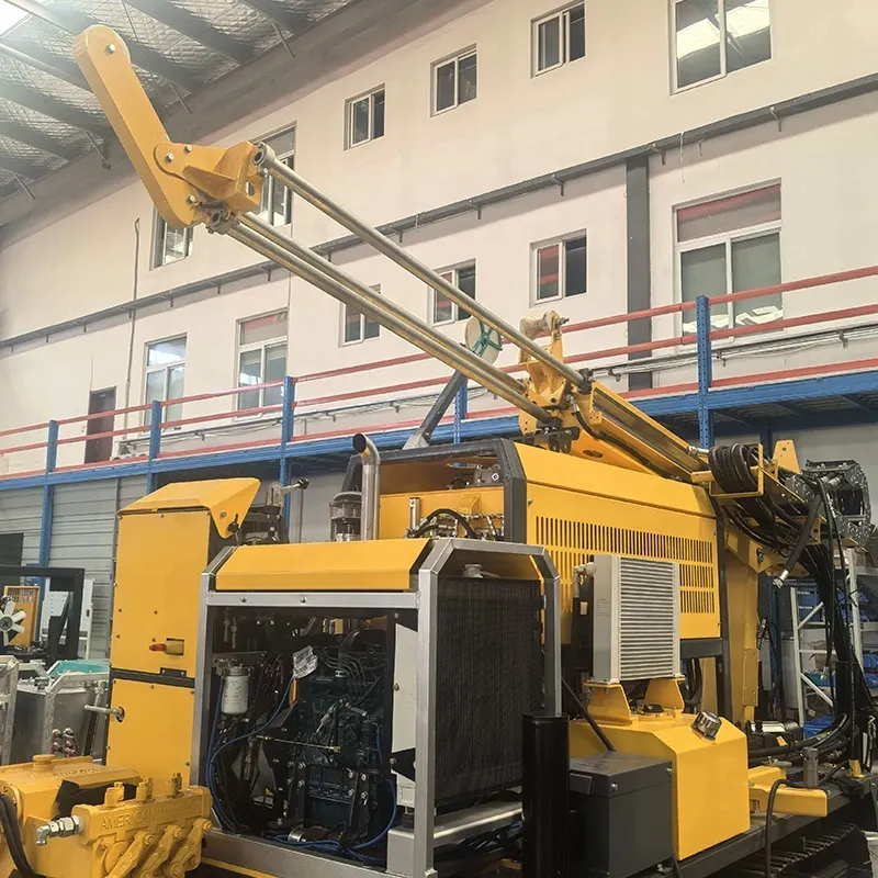 Whirlwind UX1000 underground tunnel drilling rig inside the factory workshop